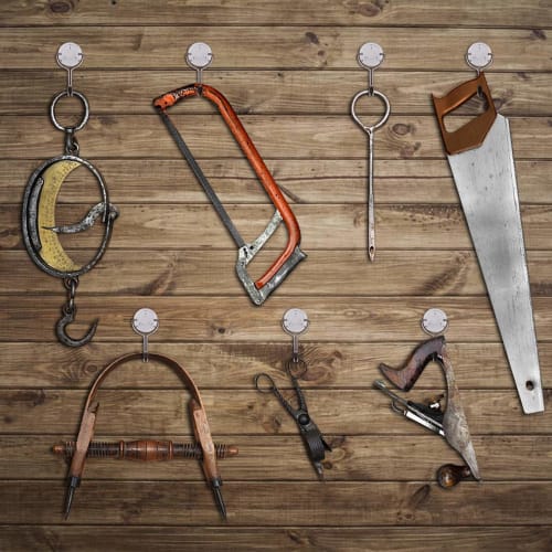 HARMIEY Plasterboard, Plywood, and Wood Hooks, Three-Pin Hooks, Clear Hooks, Wall Hooks, Concrete Hooks, Plastic, Heavy-Duty Hooks (Set of 10)