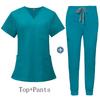 Унисекс Аксессуары для кормления Больничная медицинская одежда для женщин Niaahinn Униформа Топ с V-образным вырезом и короткими рукавами Костюм с брюками для джоггинга Мягкий