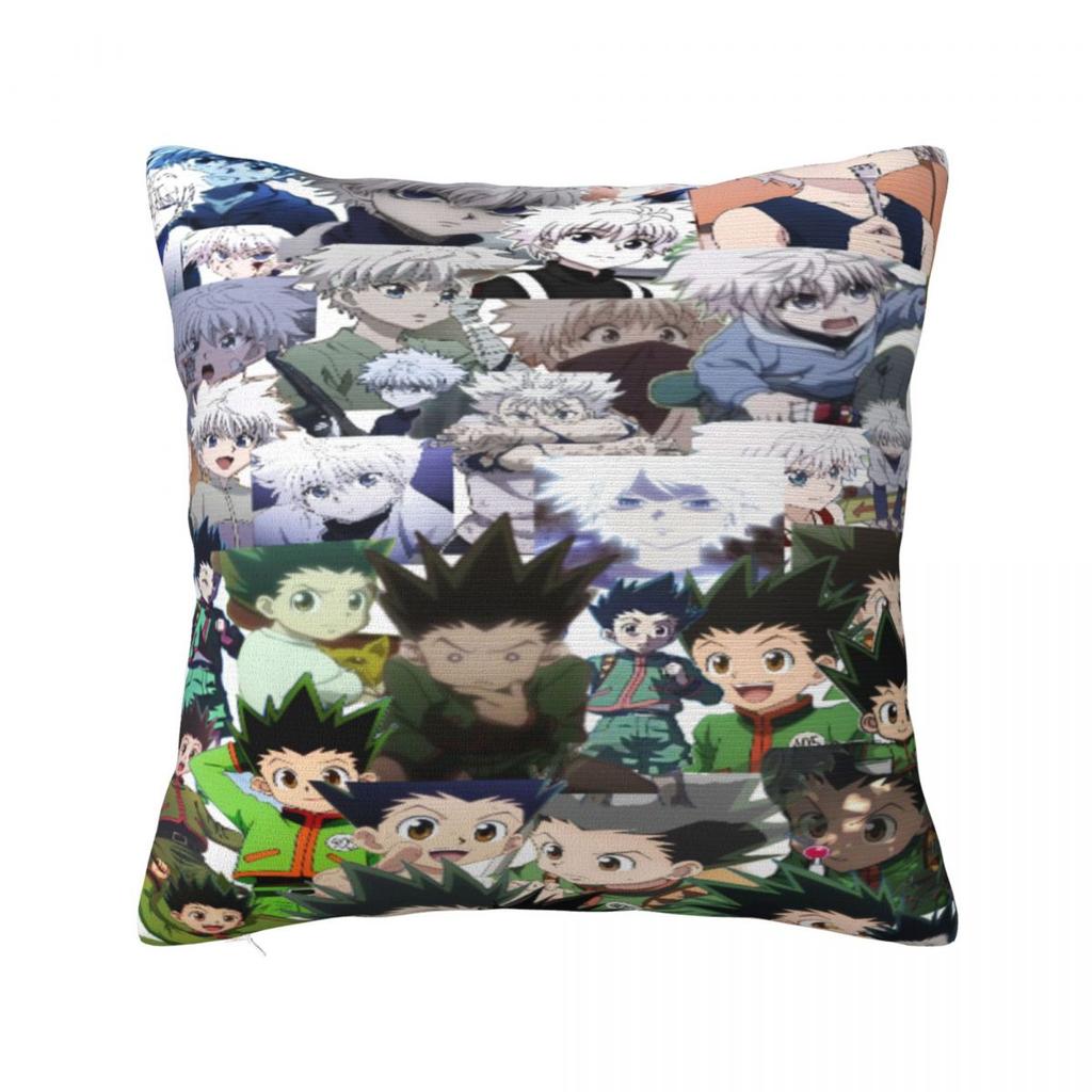 Y2K Bed Hxh Gon And Killua Hunterdecor Pillowcase Stuff Pillow Covers Zippered Multiple Sizes