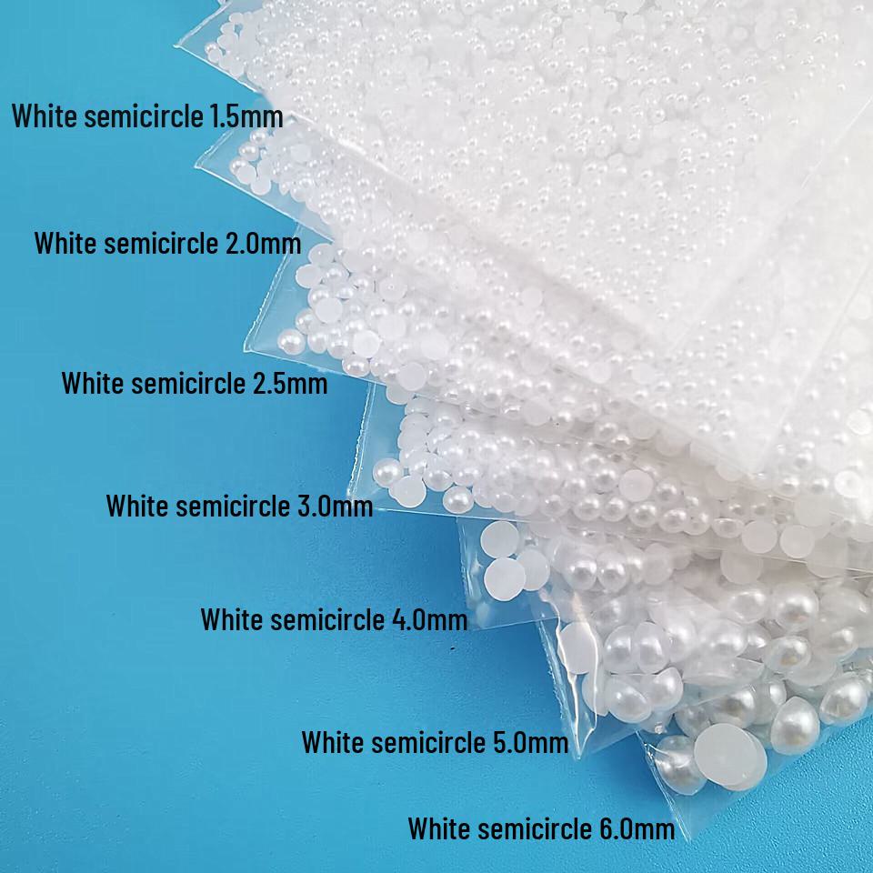 Multi-functional Mermaid Pearl Stickers for Nail Art, Bridal Makeup, and Slime Crafting.