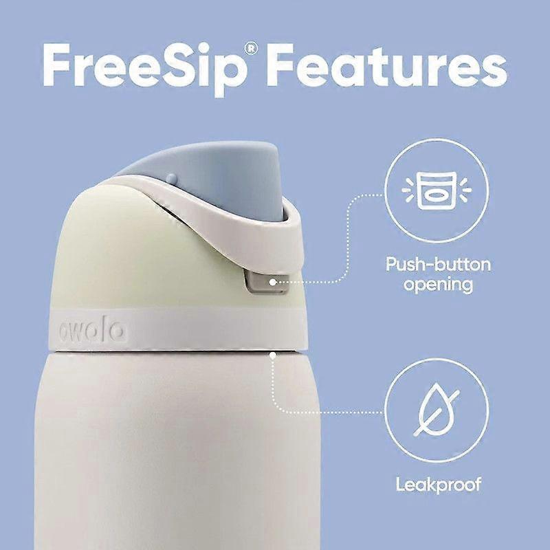24OZ Owala FreeSip Insulated Stainless Steel Water Bottle with Straw Thermal Mug Y
