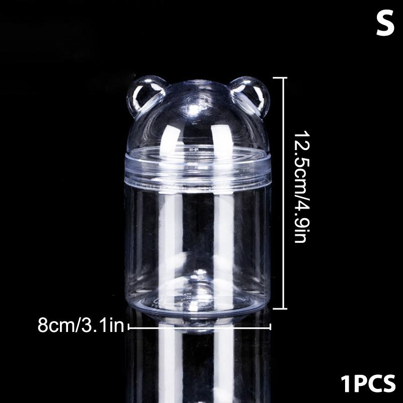 Коробка для хранения орехов гуацзы, мультяшный медведь, бутылка для хранения, банка для конфет и еды, банка для снеков, акриловая банка, милая герметичная банка, банка для печенья, емкость для десертов