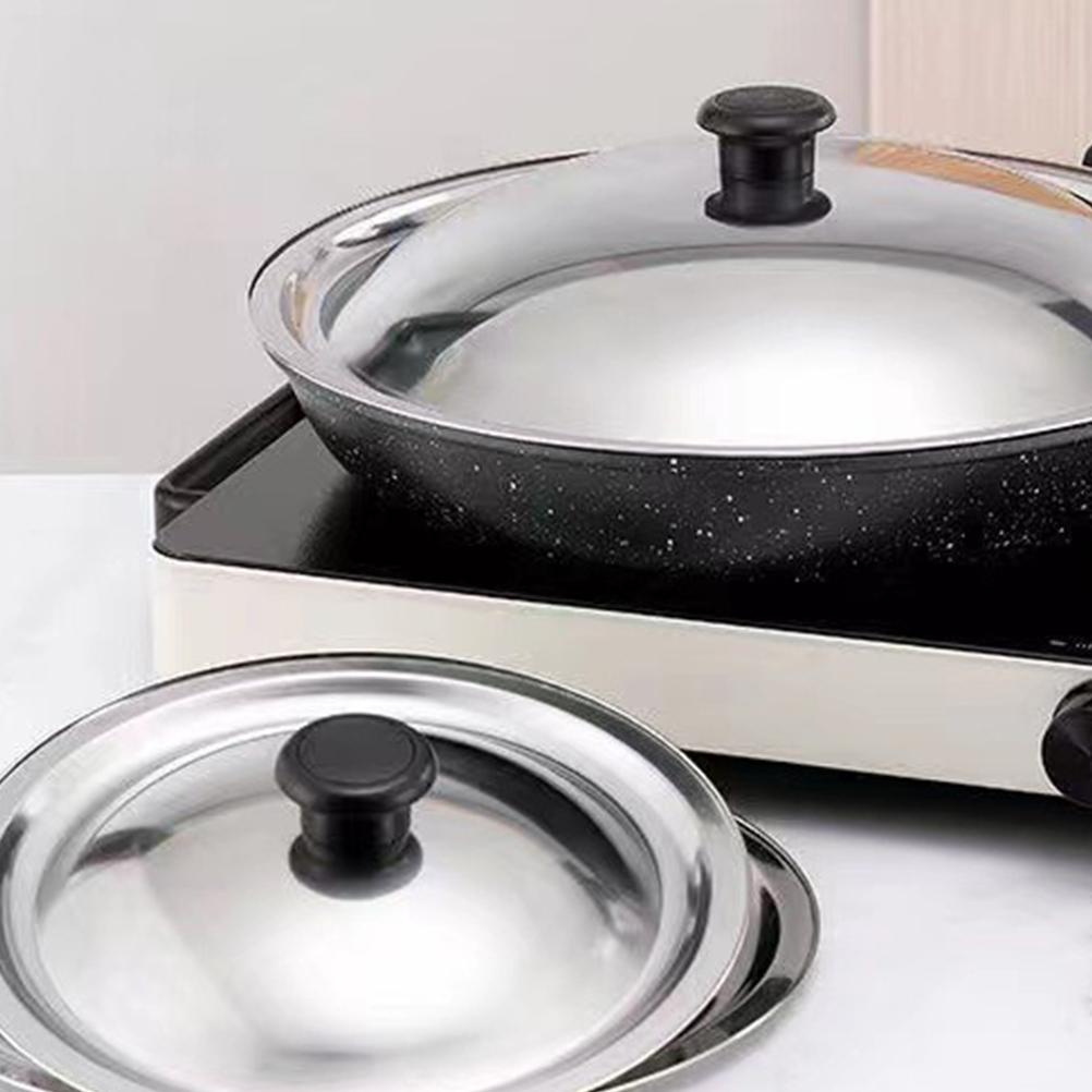 Replacement Frying Pan Cover Cooking Pot Lid Stock Pot Cover Multipurpose Pot Pan Lid (235cm) (Random Style)