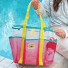 Nylon Swimming Bag Dry Wet Mesh Handbag Soild Color Mesh Beach Bag  Shower