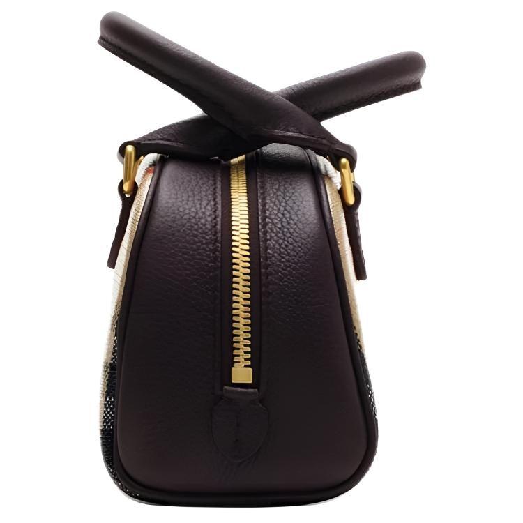 Burberry Highlands Cotton With Viscose And Flax Crossbody Handbag Mini Women's Sandy Beige 81152811
