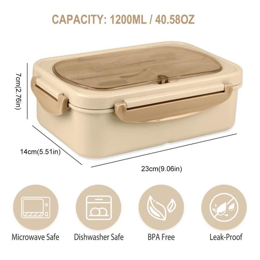 Герметичный контейнер для хранения продуктов с приборами, коробка для пикника, портативный студенческий ланч-бокс, для кемпинга