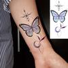 1 Sheet Colorful 3D Rose Flower Butterfly Temporary Tattoos For Women Adults Hand Foot, Waterproof Realistic Fake Tattoo Sticker