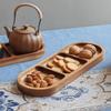 HeMu Solid Wood Three-grid Side Dish Sauce Dish Japanese Pickles Seasoning Dipping Sauce Dish Acacia Wood Partition Plate Dish