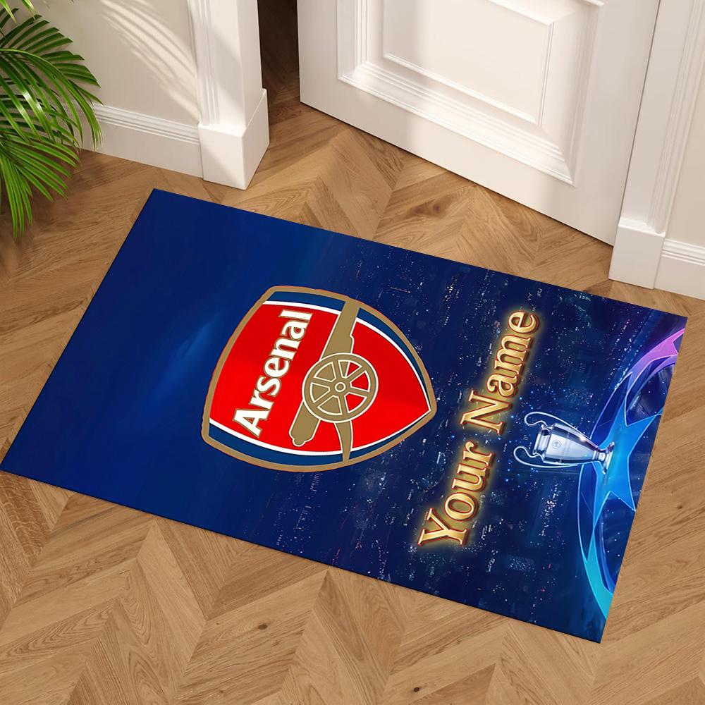 Arsenal F.c. Customize Your Name Floor Rug Office Rug Suitable for Playrooms Living Rooms Foyer Decorate room Anti-slip Rug Decorate Offices