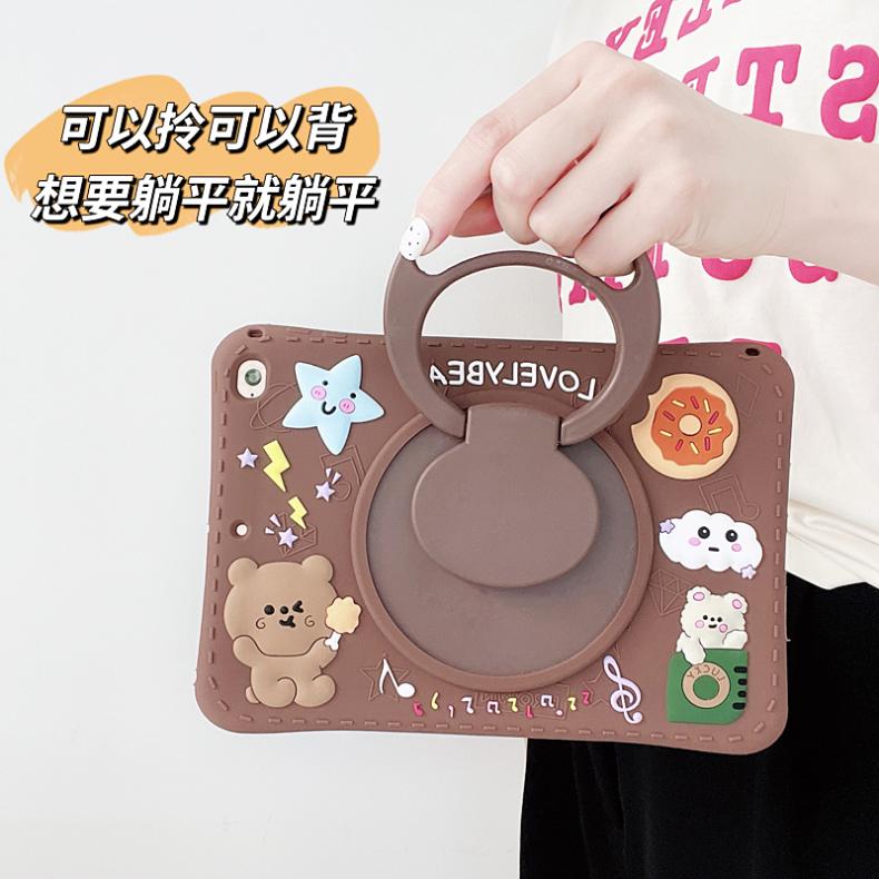 Чехол с вращающейся на 360 градусов астронавтом мультяшным медведем для Samsung Galaxy Tab A8 10,5 8,0 10,1 2019, детский чехол для планшета Tab A7 10,4 S6 Lite T500 P610 T220