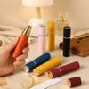 PU Leather Mini Perfume Bottle Refillable Empty Cosmetic Containers Spray Rotating Bottle  Gift