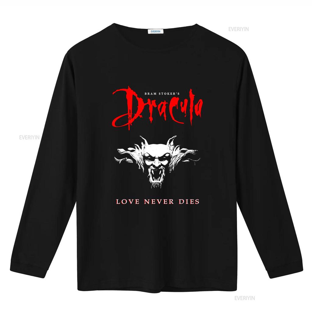 90s Bram Stokers Dracula T Shirt Heavy Cotton Reprint Gothic Vampire Love Never Dies Design S 5XL vintage Washed Versatile