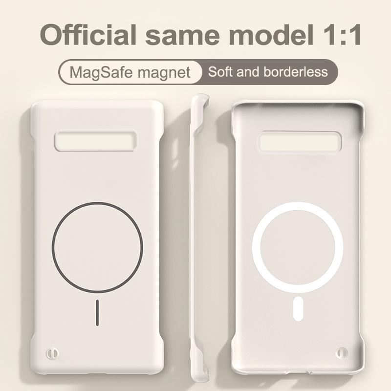 Безрамочный магнитный чехол для телефона для Samsung Galaxy S10 Plus Для Magsafe Ультратонкий Мягкий ПК Матовая поверхность Задняя крышка
