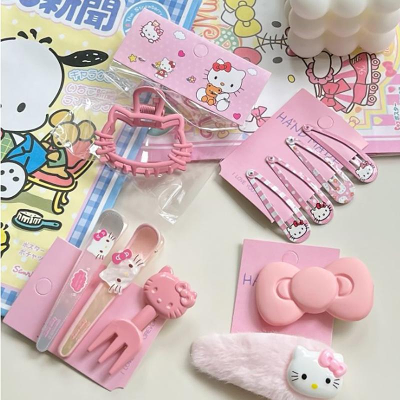 Kawaii Pink Clip Collection Cute Child Gilr Shape Hairpins Hair Accessories Gift
