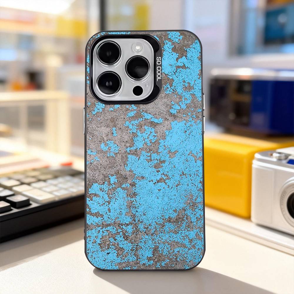 R-Retro Industrial R-Rusty For iPhone 17,16,15,14,13,12,11,Pro,Max,Plus,E,Air,Mini Anti Fall Black Matte Hard Bumper Phone Case