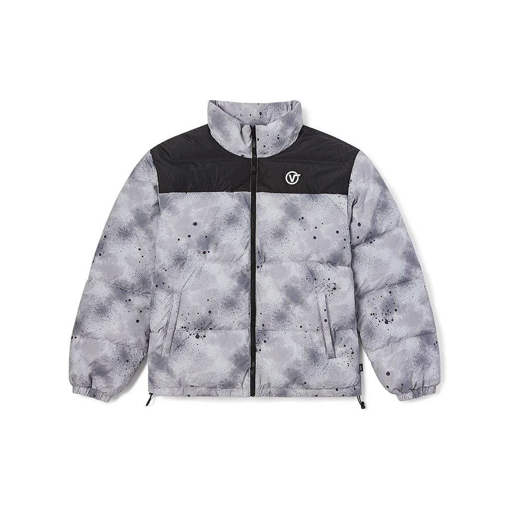 Vans Куртка-пуховик с нашивкой-логотипом и воротником-стойкой, с брызгами, серая VN0A7YK1YC9