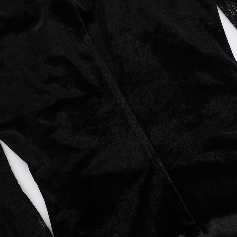 AltGoth Palace Style Готическое бархатное платье для женщин Хэллоуин Fairycore Grunge кружевное пэчворк халтер с высокой талией корсетное платье праздничная одежда