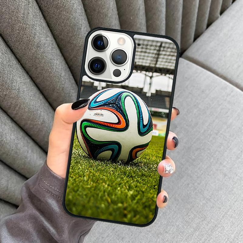 Football Soccer Phone Case For iPhone 17 Air 16 16e 15 13 14 Pro Max 11 12 Plus 2022 MAX Shell Cover coque