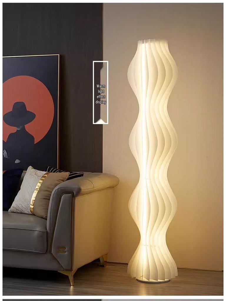 Скандинавский кремовый стиль, напольная лампа в виде травяной юбки для гостиной или спальни - Модная лампа для прикроватного столика у дивана