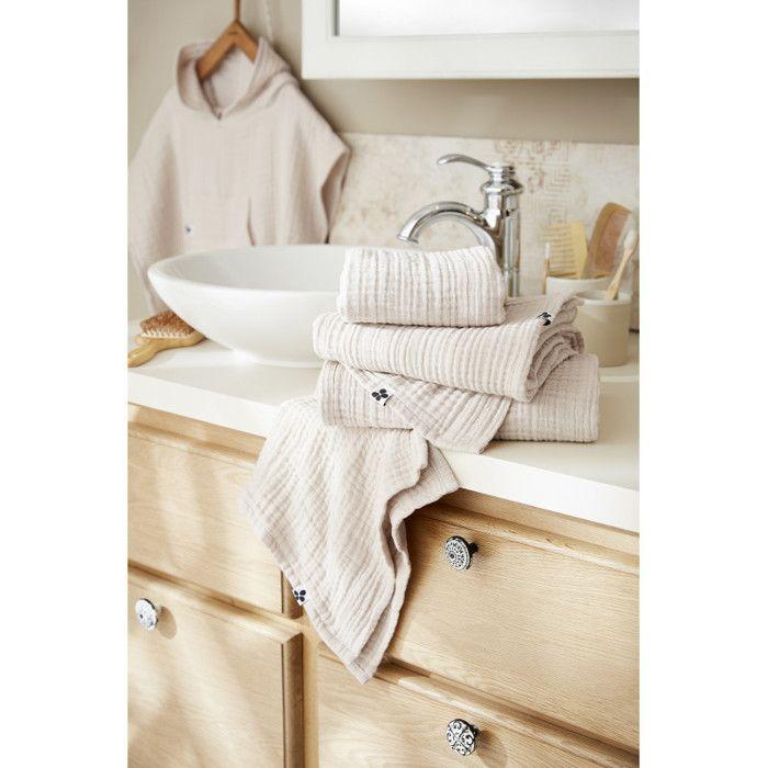 Drap de douche 70 x 130 cm Gaze de coton unie Gaïa - Gaïa Pampa