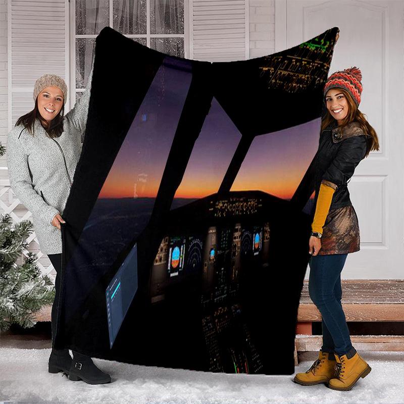 Pilots View Starry Sky Blanket Perfect All Seasons Soft Comfortable Sofa Office Nap Travel Birthday Gift Christmas Present