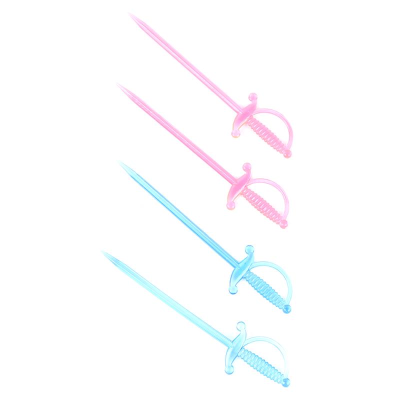 40 шт. разноцветных пластиковых шпажных палочек для шведского стола для фруктов, коктейлей, закусок, вилок