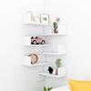 VidaXL Corner Wall Shelf 2 Pcs White 40x40x50 Cm Chipboard