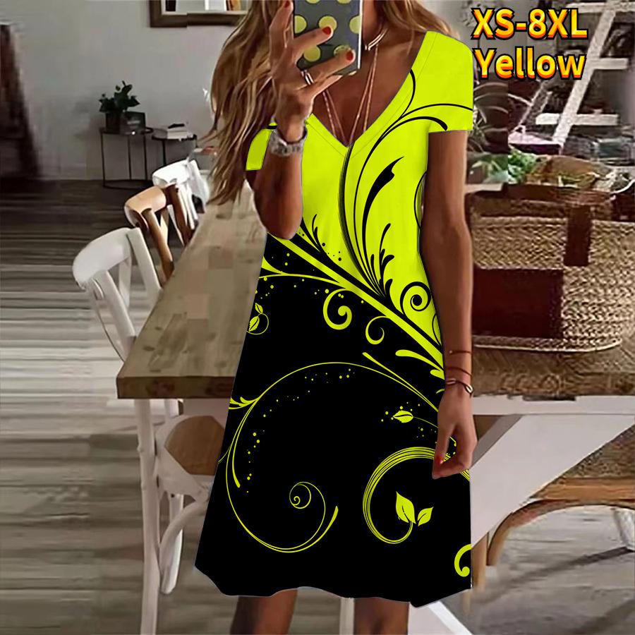 Летнее модное женское платье с V-образным вырезом и короткими рукавами, завитое платье с травой, сексуальное платье