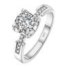 99% OFF Solitaire 1ct Lab Diamond Ring 100% Real 925 Sterling Silver Engagement Wedding Band Rings for Women Men Party Jewelry
