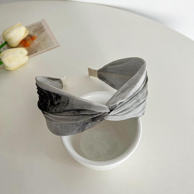 Аксессуары с принтом тай-дай, повязка на голову с широкими краями, повязка на голову со скрещенными краями, модная повязка на голову