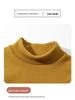 Camel Wool Women's Thick Fleece-Lined Semi-High Neck Top for Autumn/Winter