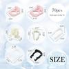 70PCS Car Fuel Line Clips Replacement OEM 937407187/21992748,7 Types Sizes 5/16" And 3/8" Fuel Line Clamp Kit Compatible With Ford Chrysler