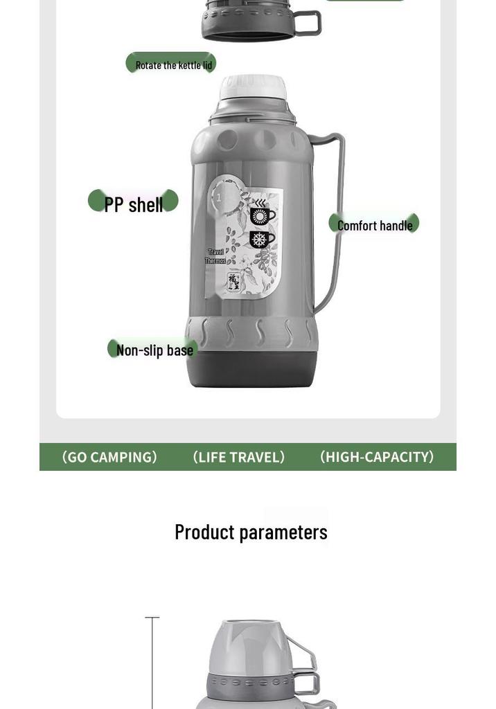 2025 New Large Capacity Glass-Lined Thermos for Home or Office