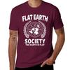 FLAT EARTH SHIRT, FLAT EARTH SOCIETY T-Shirt oversized summer top vintage clothes mens funny t shirts