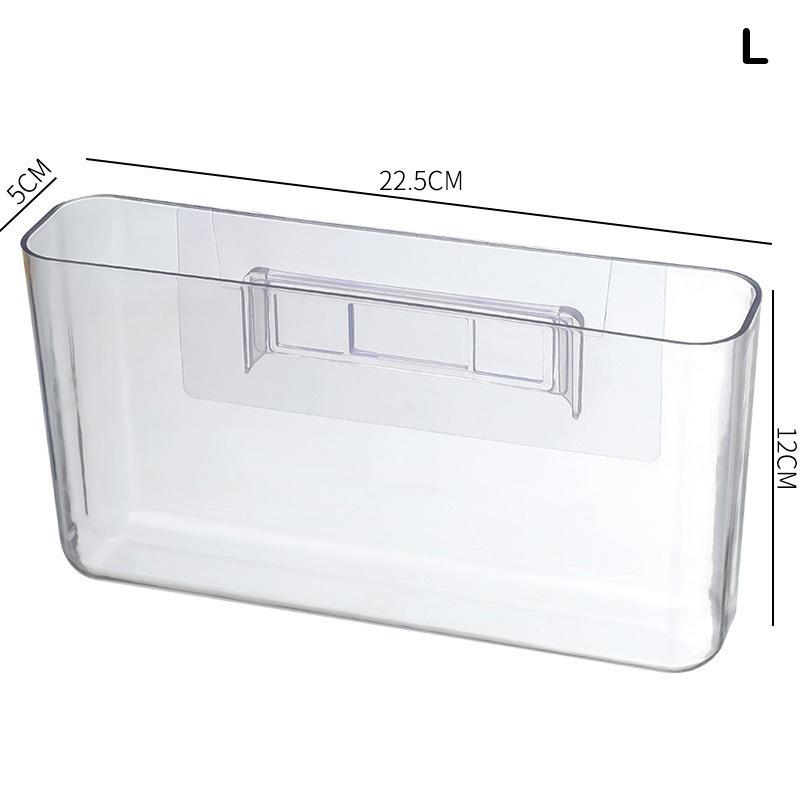 Прозрачный настенный ящик для хранения, настенный, без перфорации, прикроватные полки, подвесной настенный органайзер, ящик для хранения косметики