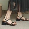 Fashion Women's Roman Sandals 2024 Summer New Fashion Flat Open Toe Shoes Casual Elegant Beach Thin Band Sandals Sandalias De Mujer