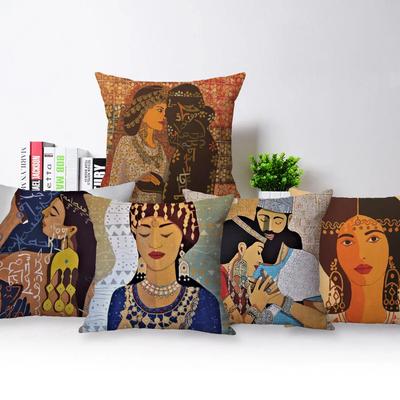 Чехлы для подушек Assyrian Beauty, декоративные подушки для дивана с изображением девушки из Золотого дворца и портретом любви, наволочка 45X45 см