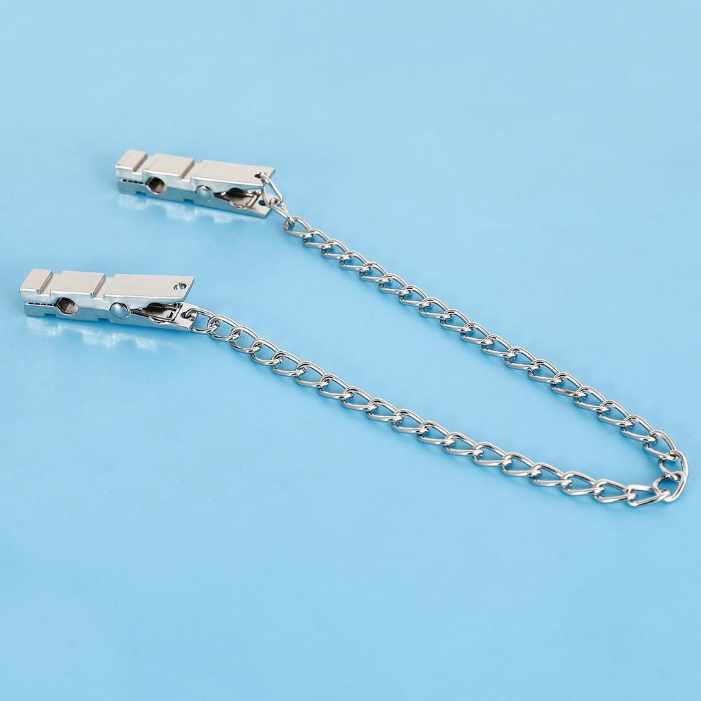 Silver Clamps with Chain Clip Adjustable Body Jewelry