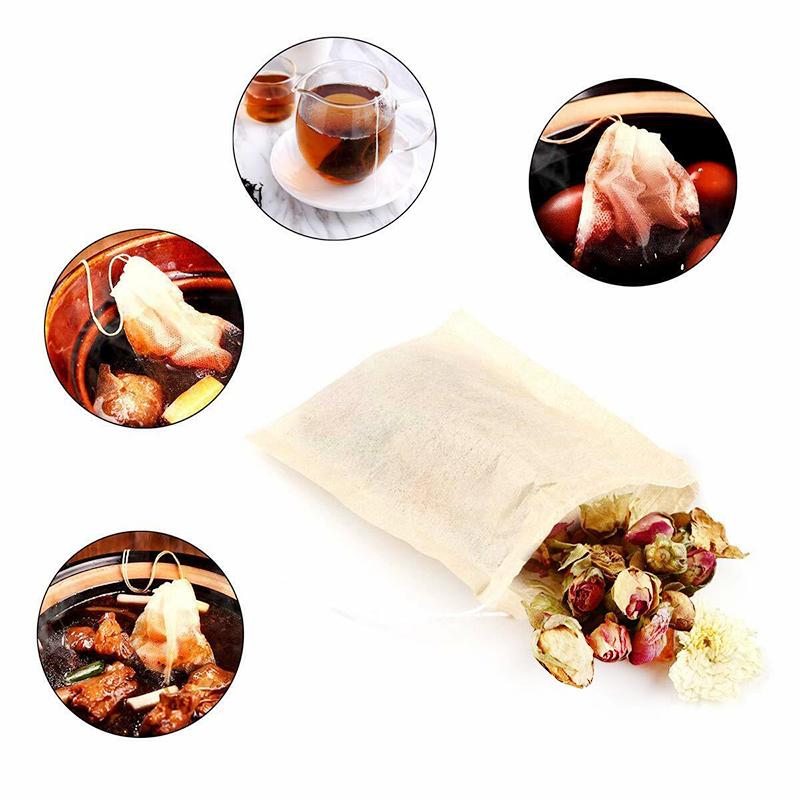 100 шт. 6*8 см пакетики для чая, бумажные пакеты для кофе, травяной порошок