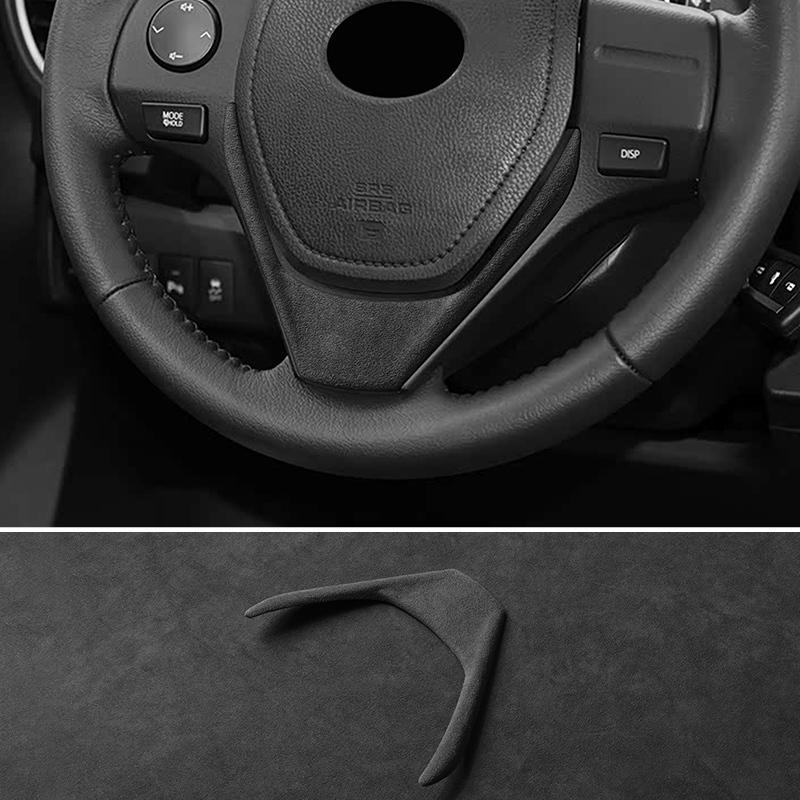 For Toyota RAV4 (2013-2018) Levin / Corolla (2014-2018) Steering Wheel Panel Boot Cover Made of Alcantara Car Interior Accessory