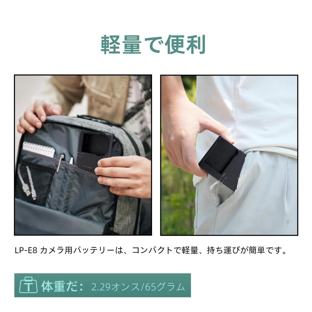 OCOIXINH Charger and Charger Compatible with Canon EOS Rebel Kiss and Other Cameras LC-E8C LP-E8 T2i, T3i, T4i, T5i, 550D, 600D, 650D, 700D, X4, X5,