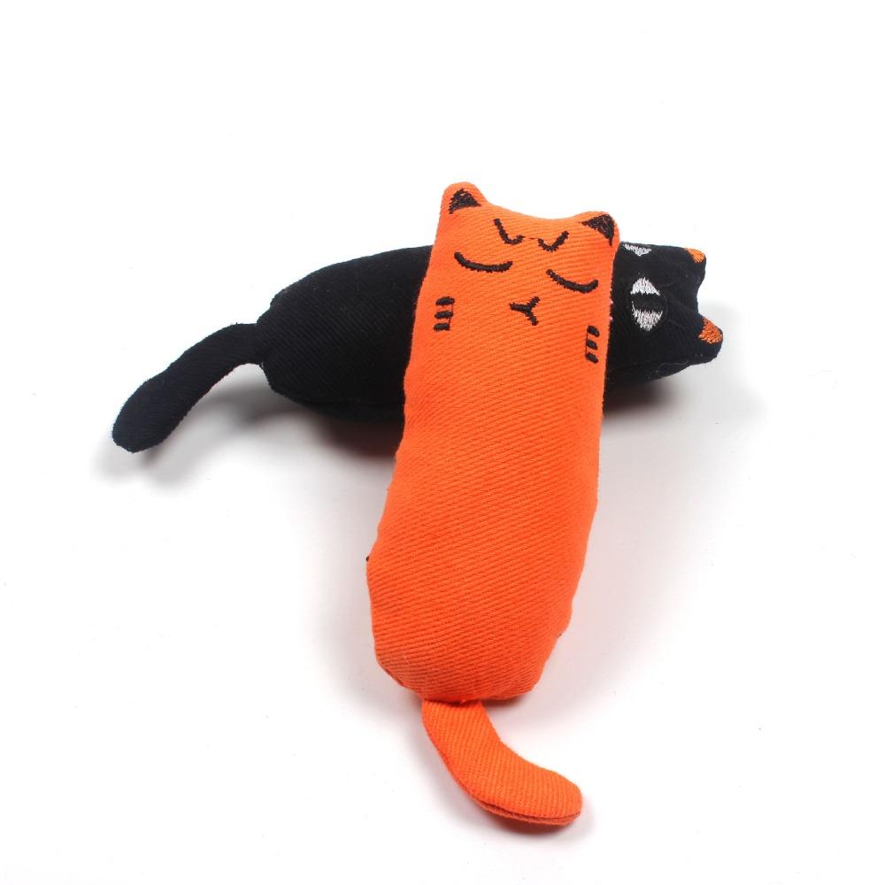 Игрушка для кошки из чистого хлопка, для чистки зубов, износостойкая и милая, содержит кошачью мяту