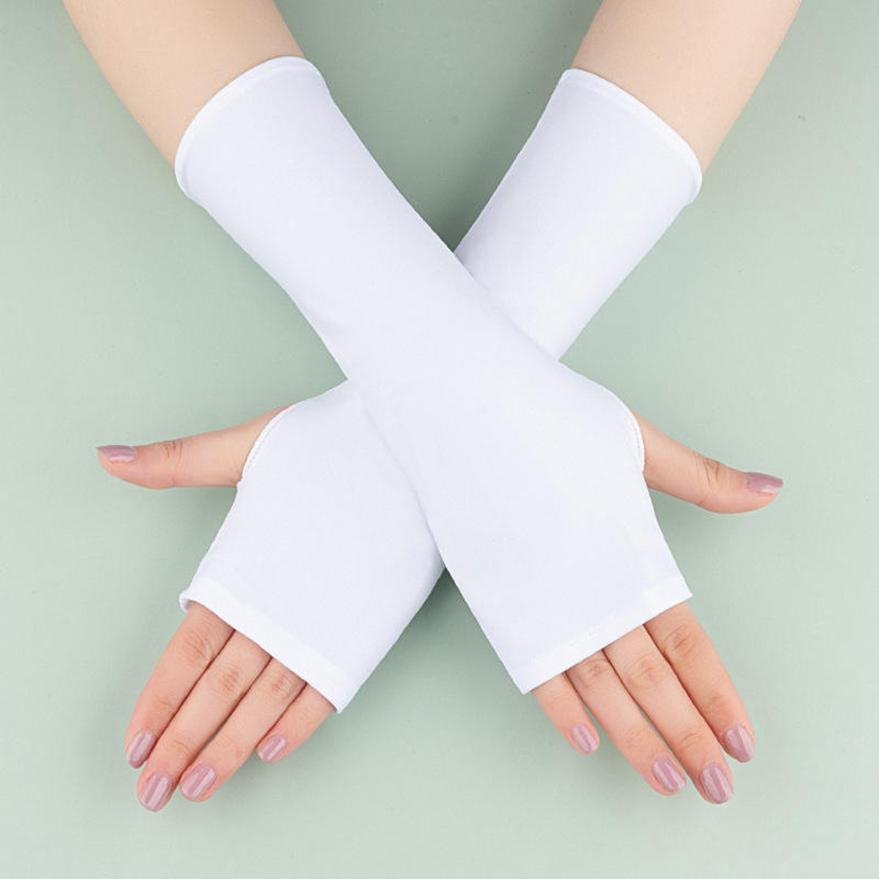 1 пара, женские и мужские летние перчатки с защитой от ультрафиолета и полупальцами, дышащие эластичные перчатки для пеших прогулок, вождения, езды на велосипеде