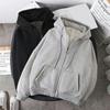 Fall Winter Men Coat Zip-up Long Sleeves Elastic Cuff Thick Plus Size