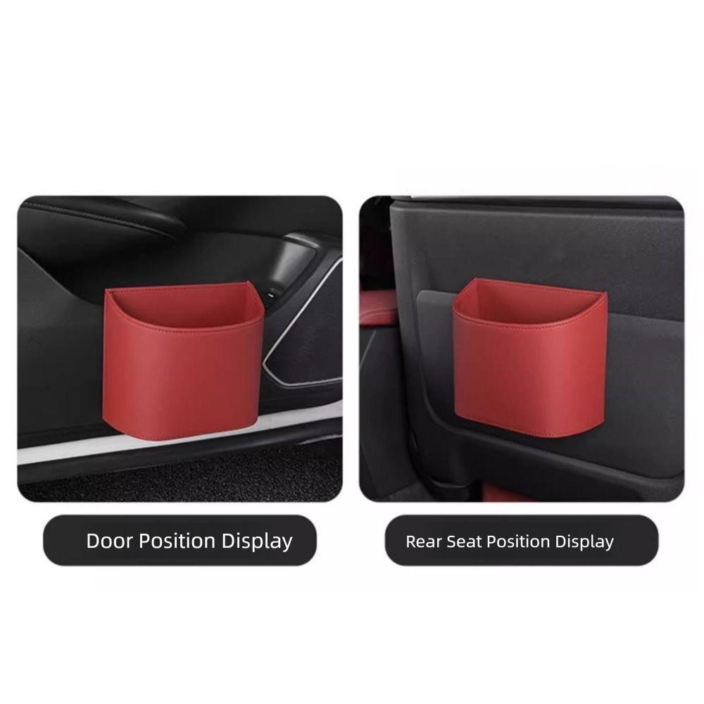 Hanging Vehicle Garbage Bin Waterproof Rubbish Bucket Car Backseat Storage Box Car Supplies