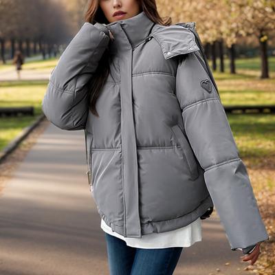 Новое женское короткое пальто, свободная хлопковая куртка, зимняя модная толстая куртка с капюшоном, хлопковое пальто для тепла