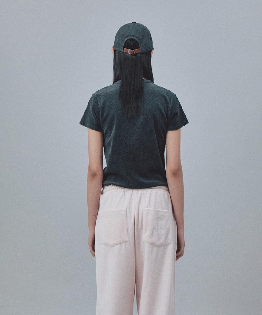 REST&RECREATION Velvet Logo T-Shirt - Black