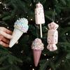 Christmas Ice Cream Model Pendant: Cute Dessert Prop for Tree Decoration