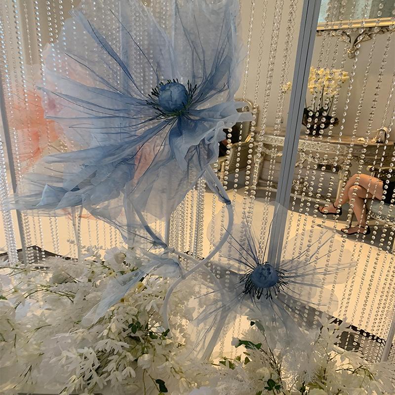 3 шт. Свадебные украшения для банкетного зала, Гигантские цветы для украшения, Большие искусственные шелковые цветы для фона вечеринки и банкета