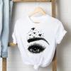 Tee Shirt Lady Love Heart Eye Lashes Clothes Female T Women Top Short Sleeve Casual Fashion Tshirt Summer Graphic T-shirts